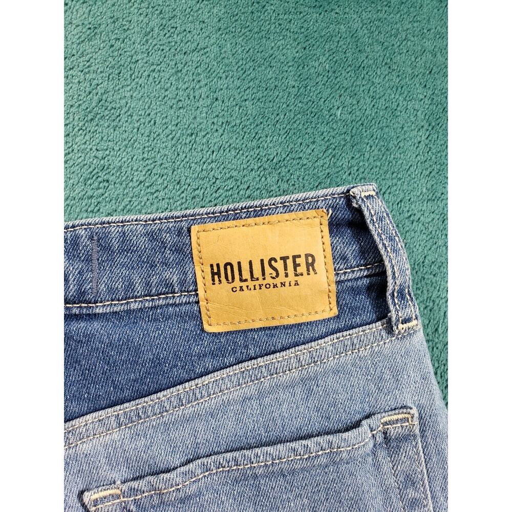 Hollister Jeans Sz 3 Womens Blue Denim Pants Ladies Patchwork High Rise Mom - Picture 12 of 13